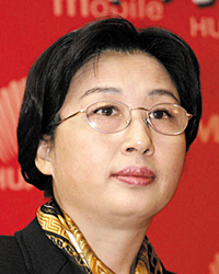 Sun Yafang, Chairwoman of China&#39;s largest telecom equipment maker, Huawei Technologies, ranks 90th on Forbes magazine&#39;s 2010 list of The World&#39;s 100 Most ... - 000c76db45b50e2236f50b