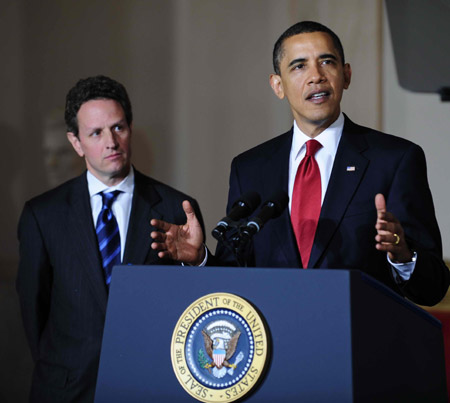 U.S. President Barack Obama delivers remarks on tax reform at the White House in Washington, May 4, 2009. (Xinhua/Zhang Yan)