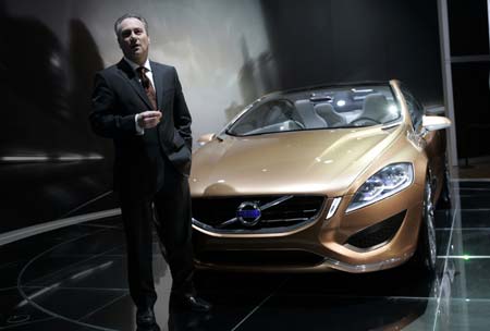 Volvo Car Corp. President & CEO Stephen Odell introduces the S60 concept vehicle during the North American International Auto Show in Detroit, Michigan, January 11, 2009. 