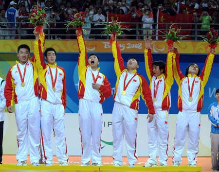 Hosts China, the debutants at the Paralympics, became the biggest winner by claiming a gold and a silver in the men&apos;s and women&apos;s goalball tournament respectively at the BIT Gymnasium on Sunday.
